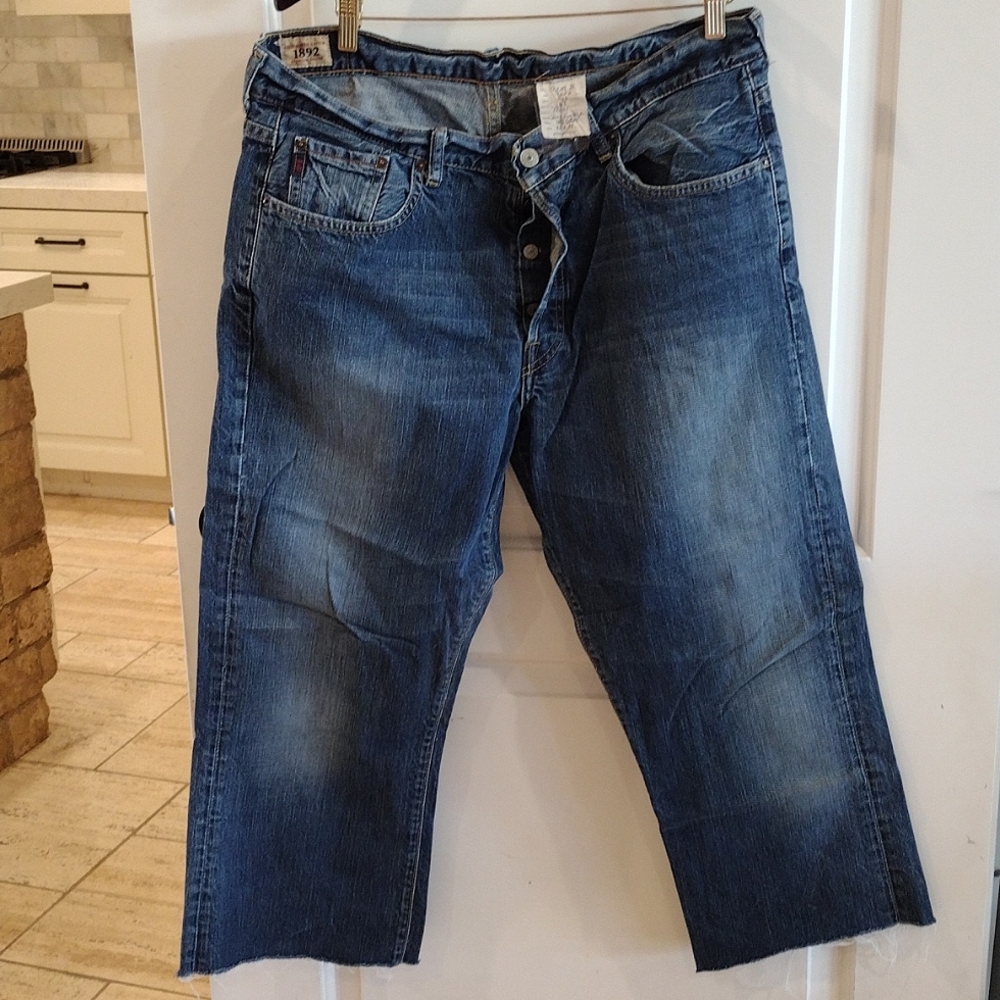 Vintage Abercrombie & Fitch 1892 Jeans. Dark Wash 100% Cotton W36 L24 Raw Hem